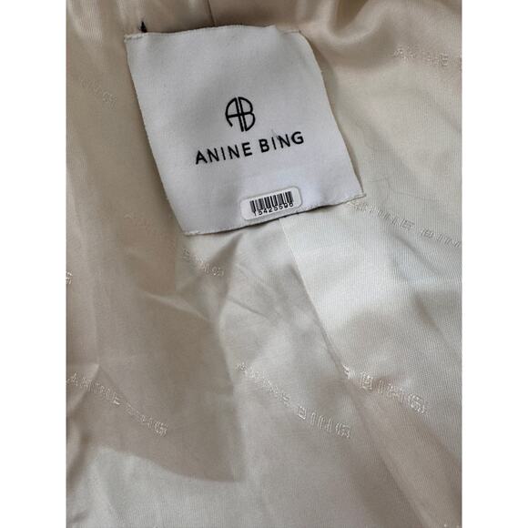 ANINE BING X RTR Women's Eggshell Quinn Oversized Linen Blazer Size XS - Picture 9 of 11